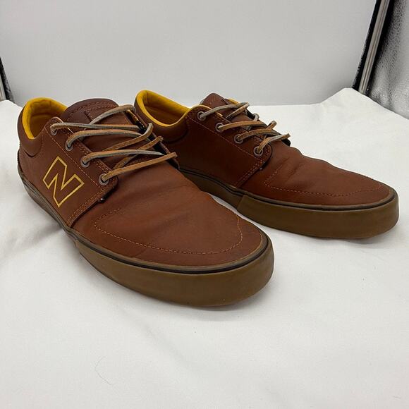 New Balance Numeric Brighton 344 Men’s Shoes Brown Leather Gum Sole Skate Sz 11 - Picture 2 of 11